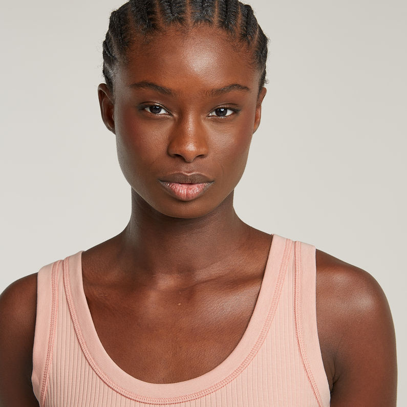 G-STAR Outlet Top sin mangas Slim Rib Rosa