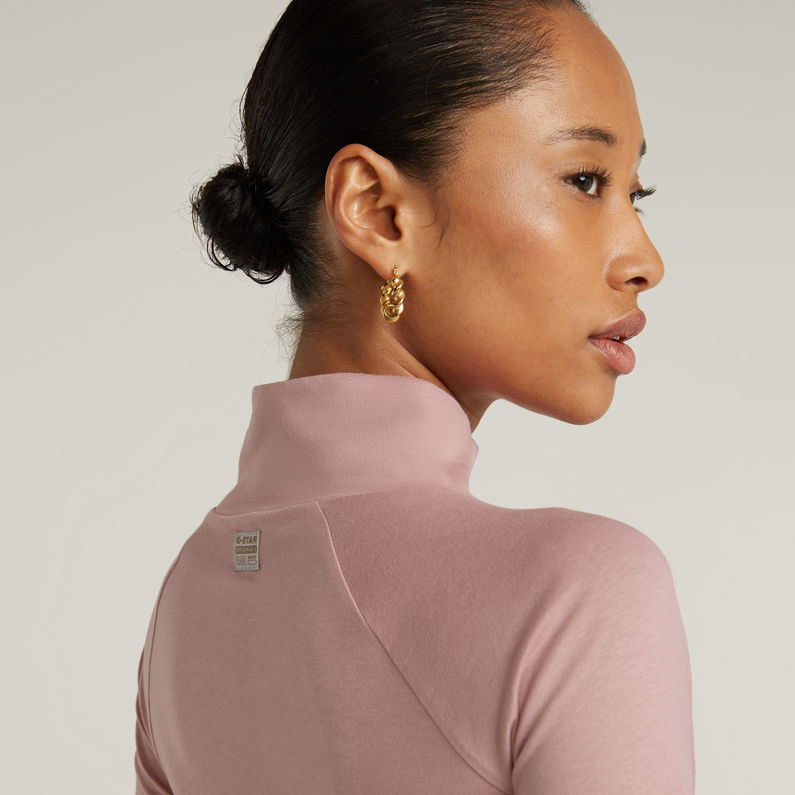 G-STAR Outlet Lecite Slim Turtle Neck Top Pink