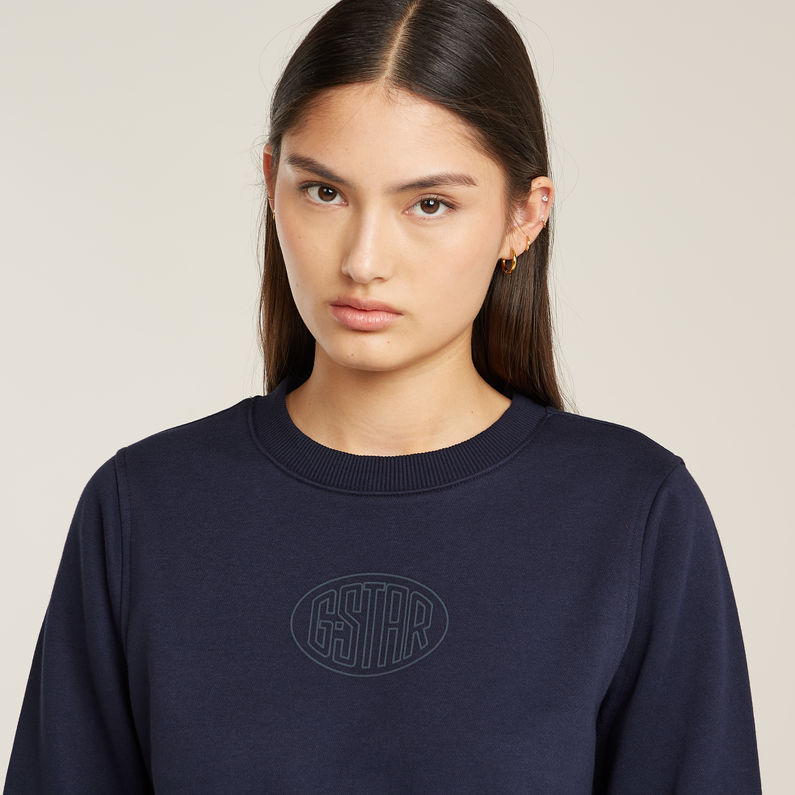 G-STAR Outlet Logo Crew Sweater Dark blue