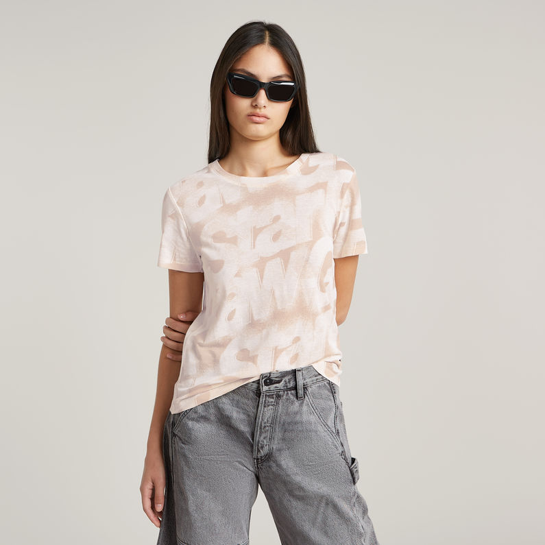 G-STAR Outlet Camiseta Sprayed Letters Multi color