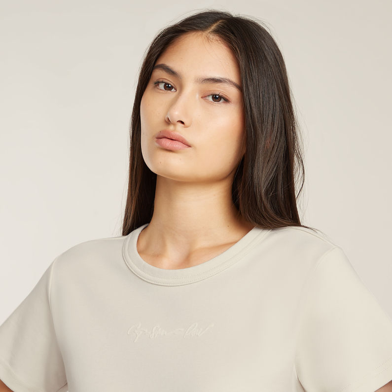 G-STAR Outlet Top G-Script Baby Brother Blanco