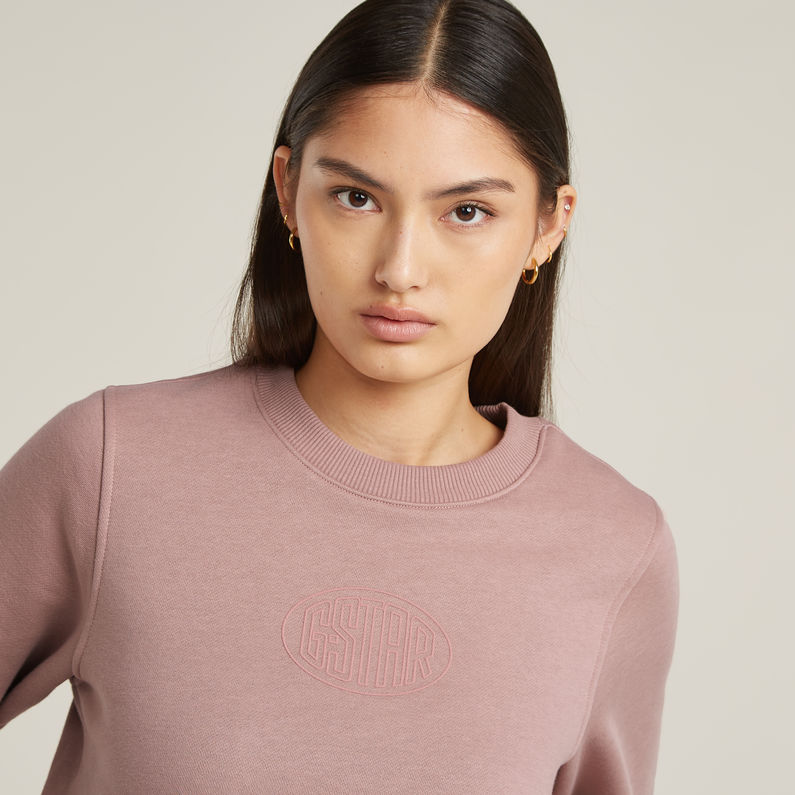 G-STAR Outlet Logo Crew Sweater Pink