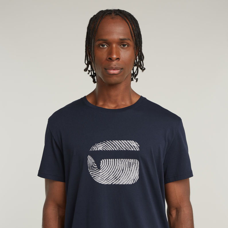 G-STAR Outlet Camiseta Fingerprint Azul oscuro