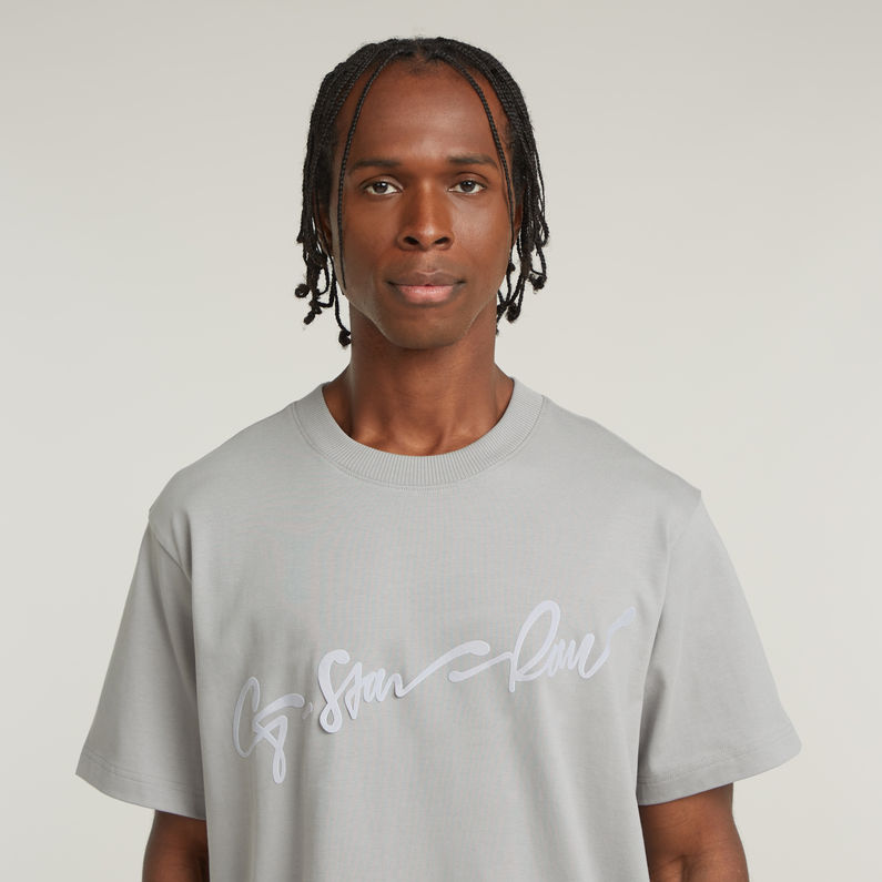 G-STAR Outlet Flock G-Script Loose T-Shirt Grey