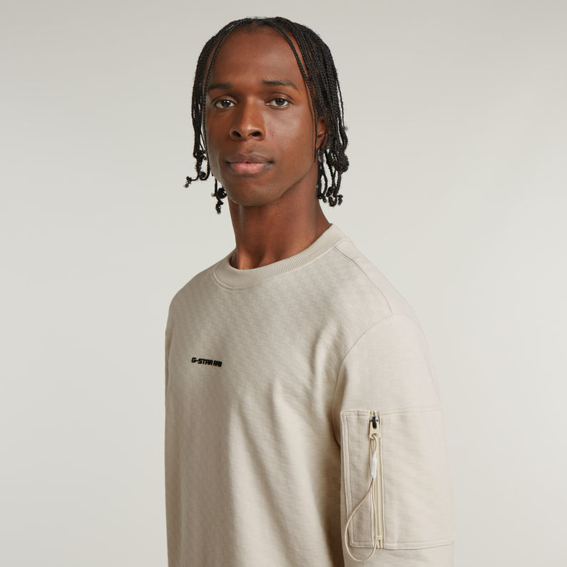 G-STAR Outlet Sudadera Checquard Tweeter Blanco