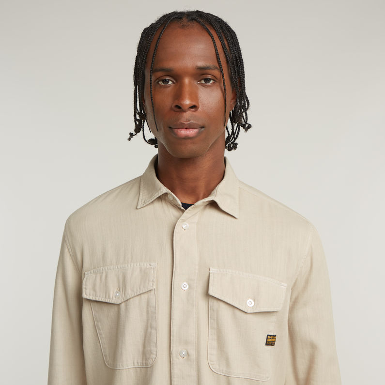 G-STAR Outlet Camisa Marine Slim Beige