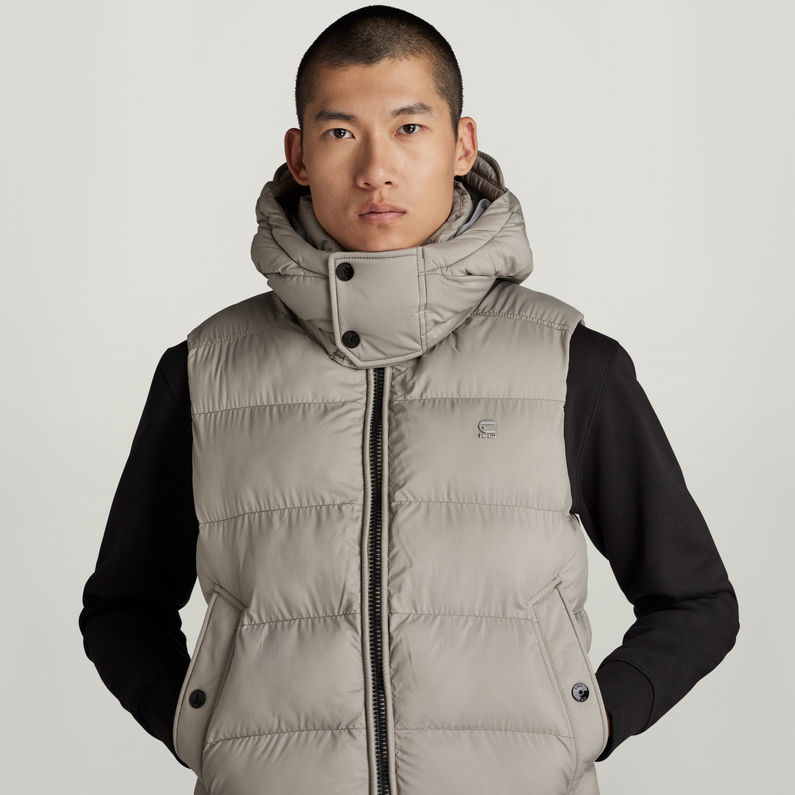 G-STAR Outlet G- Whistler Padded Hooded Vest Grey