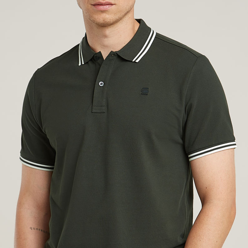 G-STAR Outlet Polo Dunda Slim Stripe Gris