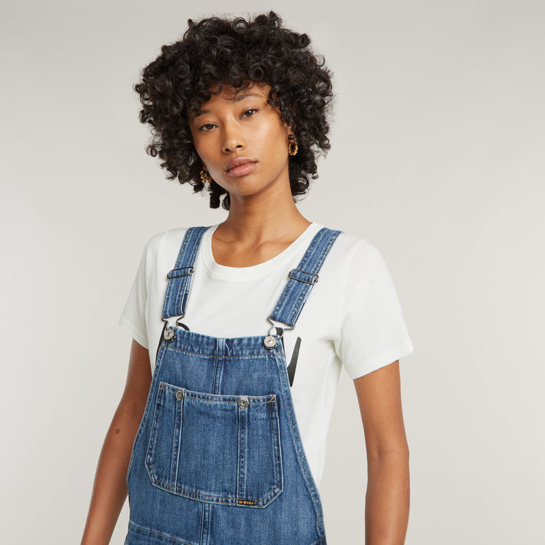 G-STAR Outlet Straight Leg Dungaree Medium blue
