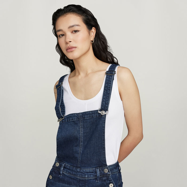 G-STAR Outlet Lynn High Slim Navy Overall Medium blue