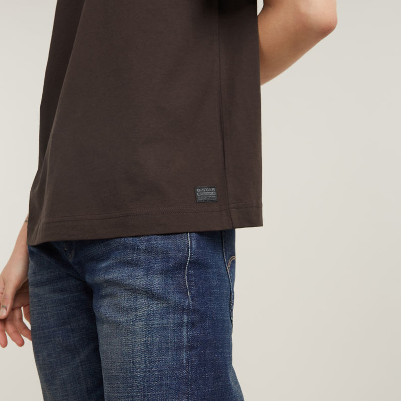 G-STAR Outlet Shiny Print Loose Top Brown