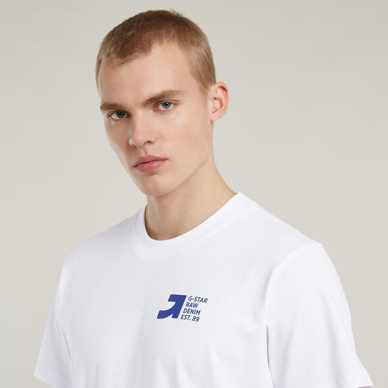 G-STAR Outlet Cut Graphic Loose T-Shirt White