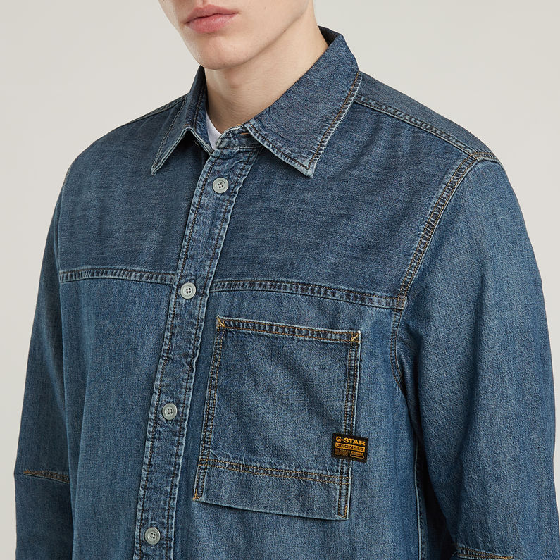 G-STAR Outlet 1-Pocket Regular Denim Shirt Medium blue
