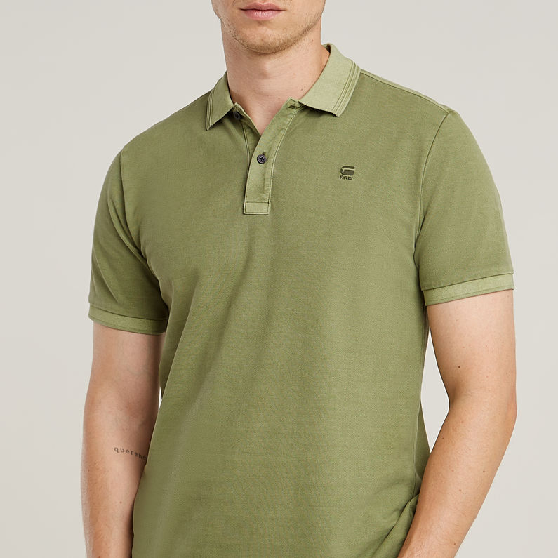 G-STAR Outlet Polo Dunda Overdyed Slim Verde