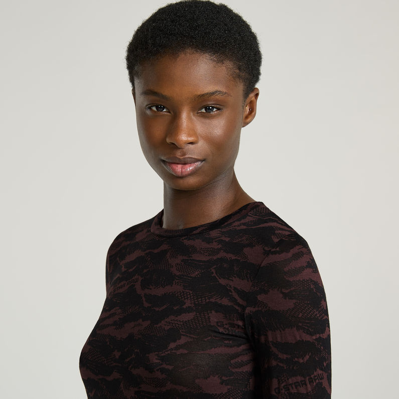 G-STAR Outlet Top Fine Lace AOP Slim Multi color