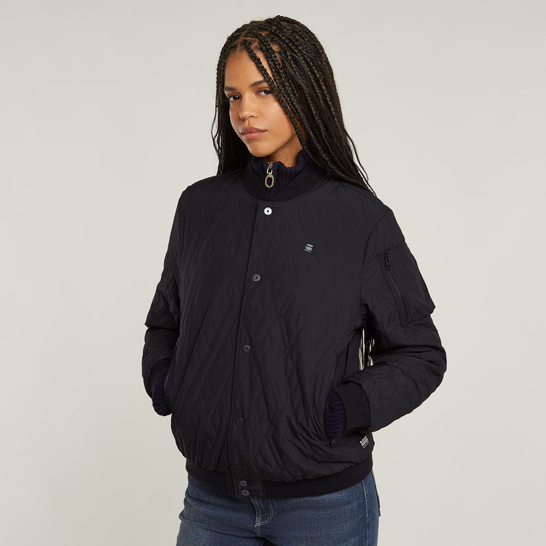G-STAR Outlet Quilted Bomber Black
