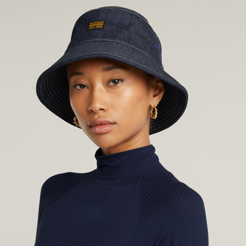 G-STAR Outlet Logo Slim Rib Mock Top Dark blue
