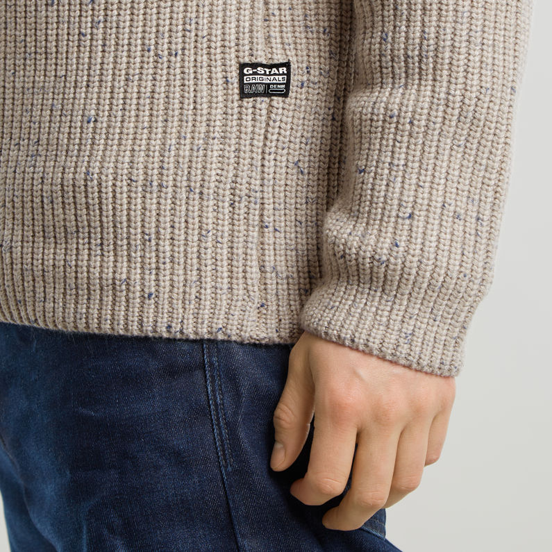 G-STAR Outlet Double Collar Knitted Sweater Jacket Multi color