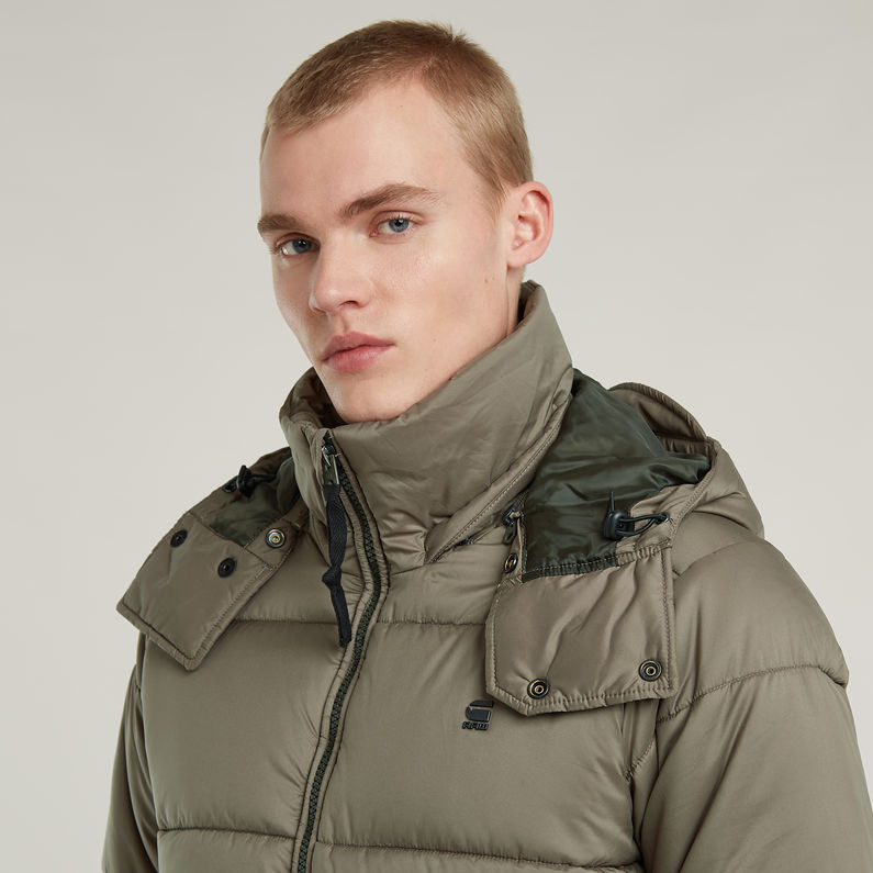 G-STAR Outlet G-Whistler Padded Hooded Jacket Brown