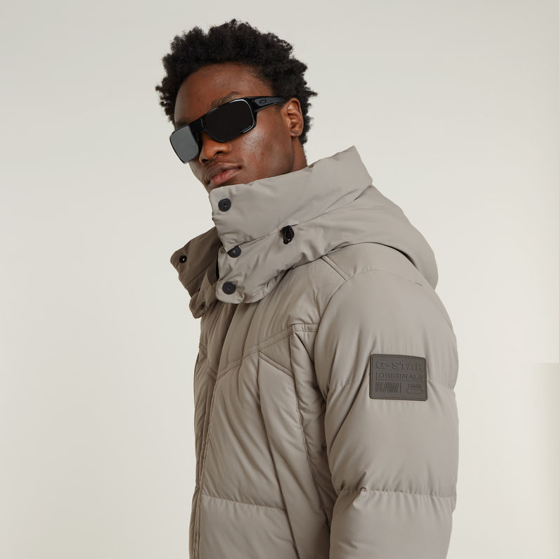G-STAR Outlet G- Whistler Padded Hooded Jacket 2.0 Beige