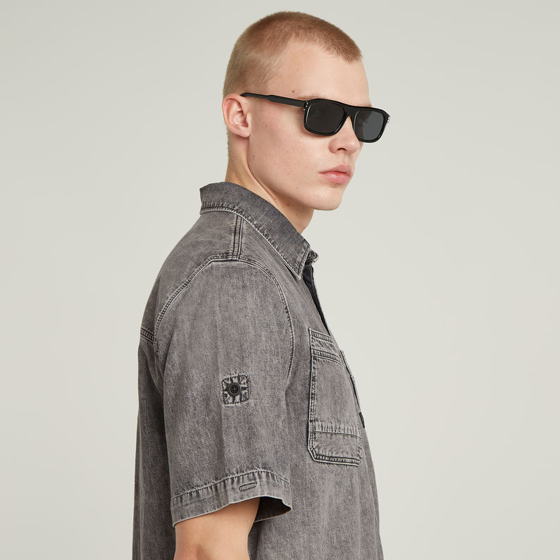 G-STAR Outlet Slanted Double Pocket Regular Shirt Grey