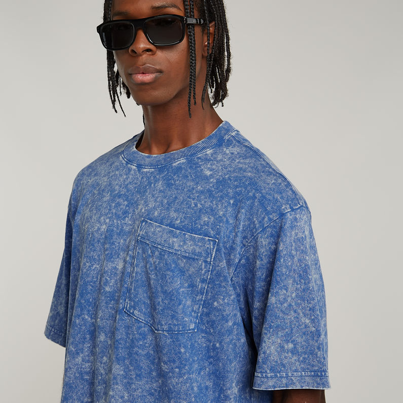 G-STAR Outlet Acid Wash Boxy T-Shirt Medium blue