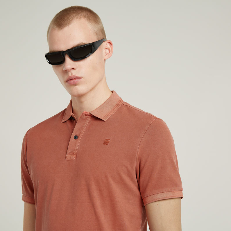 G-STAR Outlet Dunda Overdyed Slim Polo Red