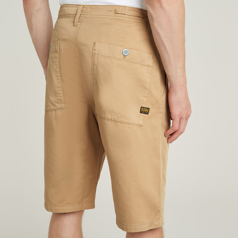 G-STAR Outlet Shorts Pleated Chino Marrón