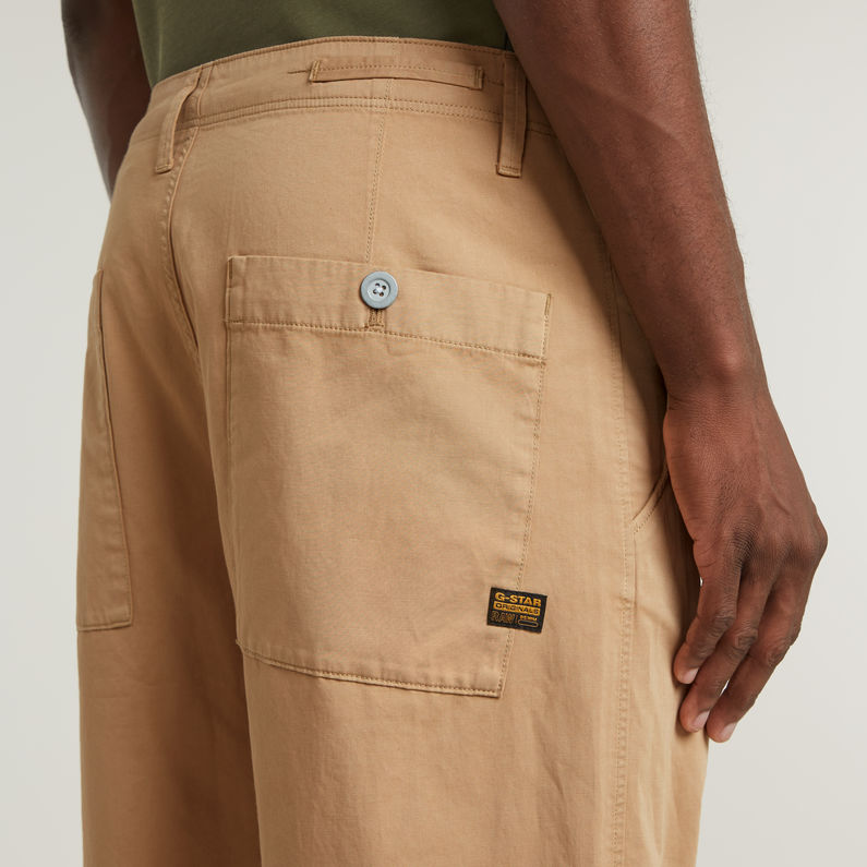 G-STAR Outlet Pantalones Pleated Chino Relaxed Tapered Marrón