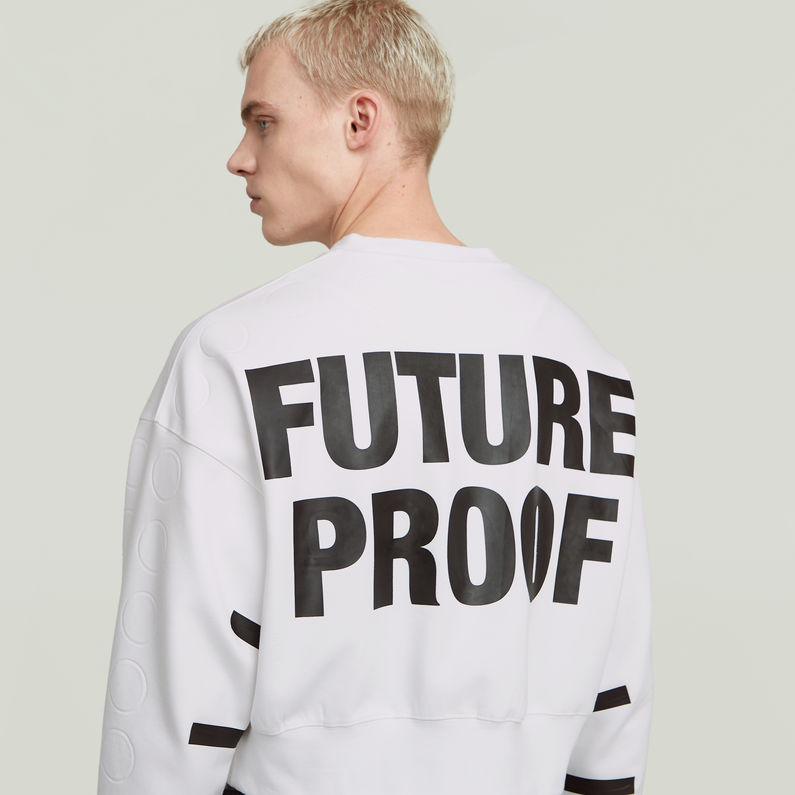 G-STAR Outlet Sudadera WVB Unisex Cropped Blanco