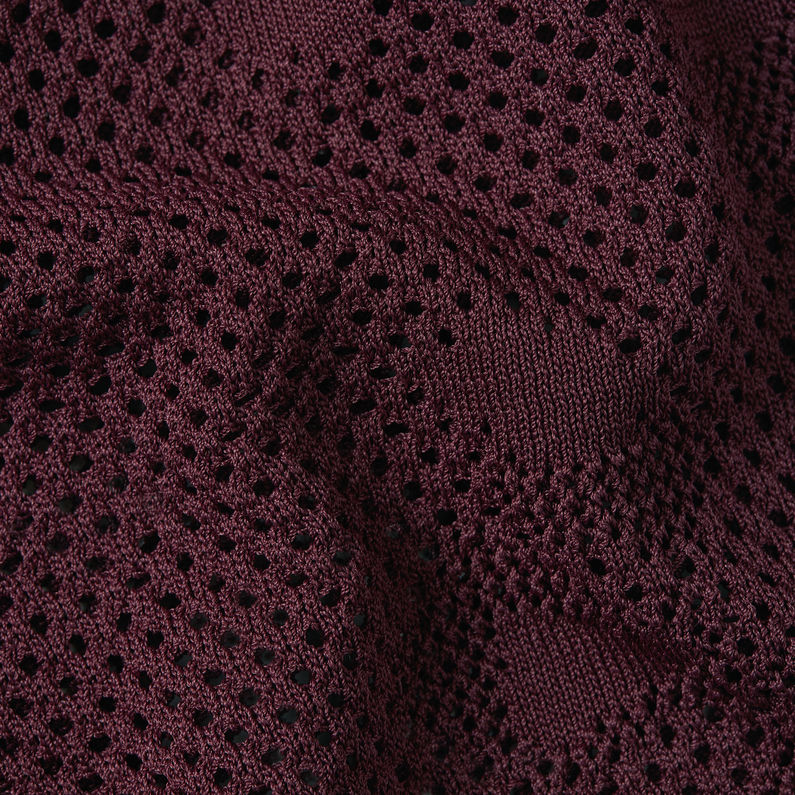 G-STAR Outlet Pointelle Slim Polo Knit Red