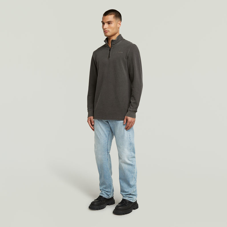 G-STAR Outlet Overdyed Half Zip Tweeter Grey