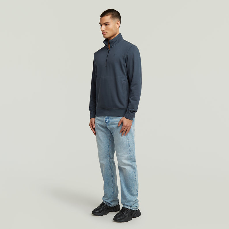 G-STAR Outlet Sudadera Nifous Half Zip Azul oscuro