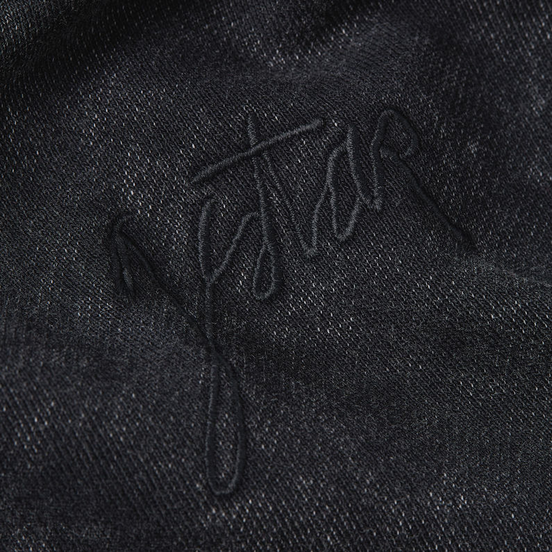 G-STAR Outlet Suéter Washed A Line Script con capucha Negro