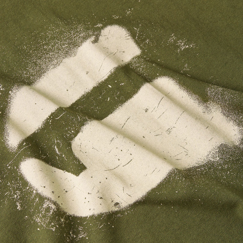 G-STAR Outlet Camiseta Spray G Logo Verde