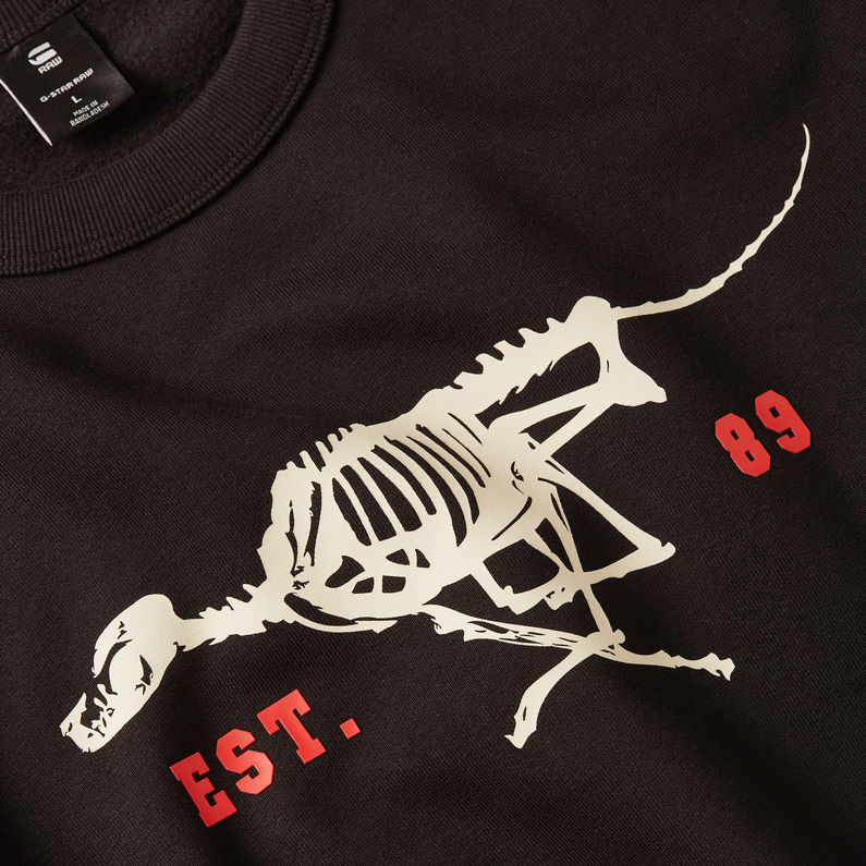 G-STAR Outlet Running Dog Back Graphic Sweater Black