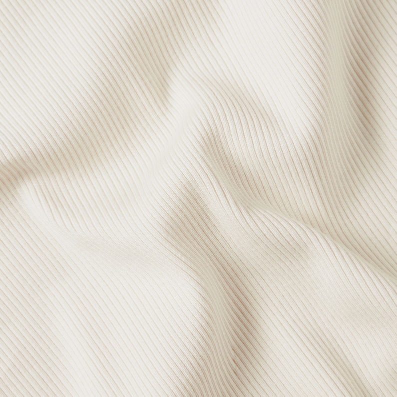 G-STAR Outlet Camiseta A-Line Slim Rib Mock Blanco