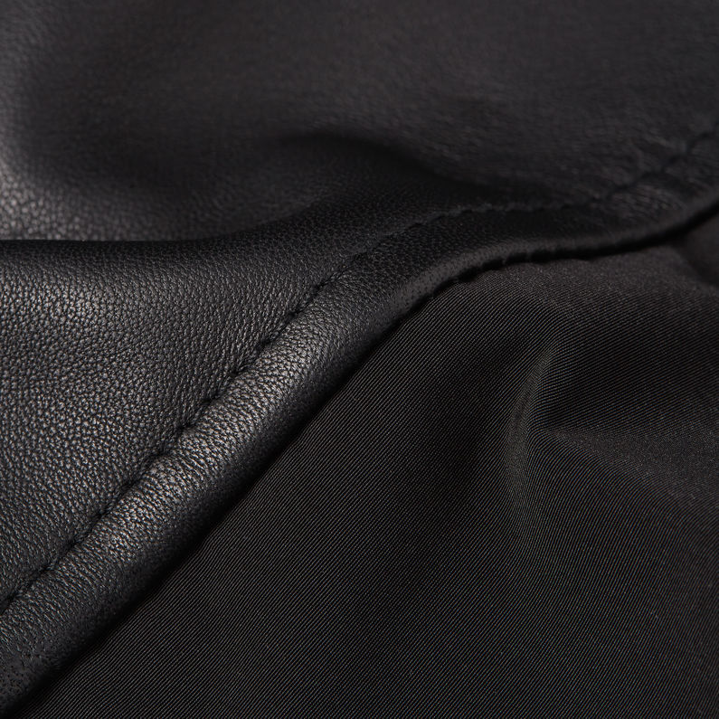 G-STAR Outlet Chaqueta de cuero Varsity Negro