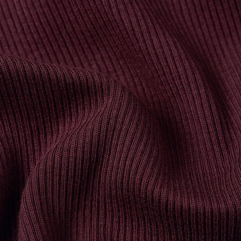 G-STAR Outlet Camiseta A-Line Slim Rib Mock Rojo