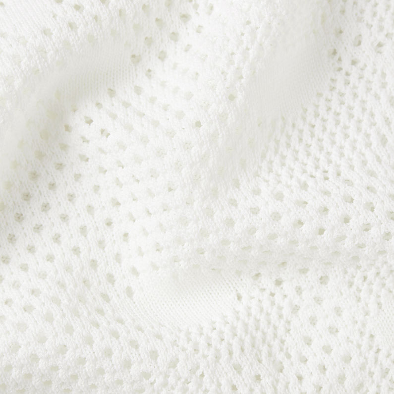 G-STAR Outlet Pointelle Slim Polo Knit White