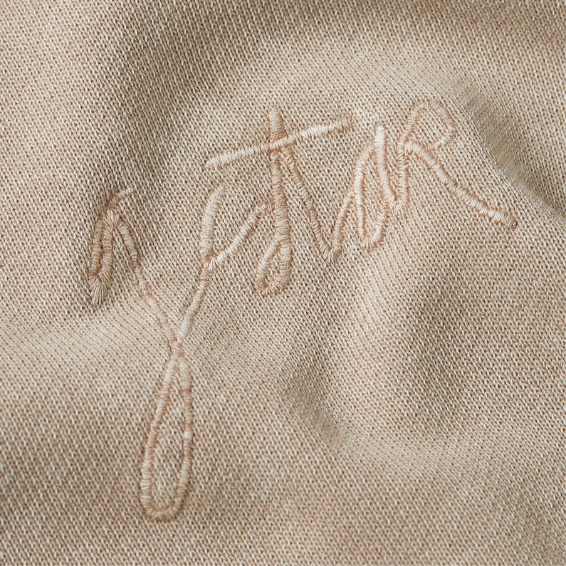 G-STAR Outlet Washed A Line Script Sweater Beige
