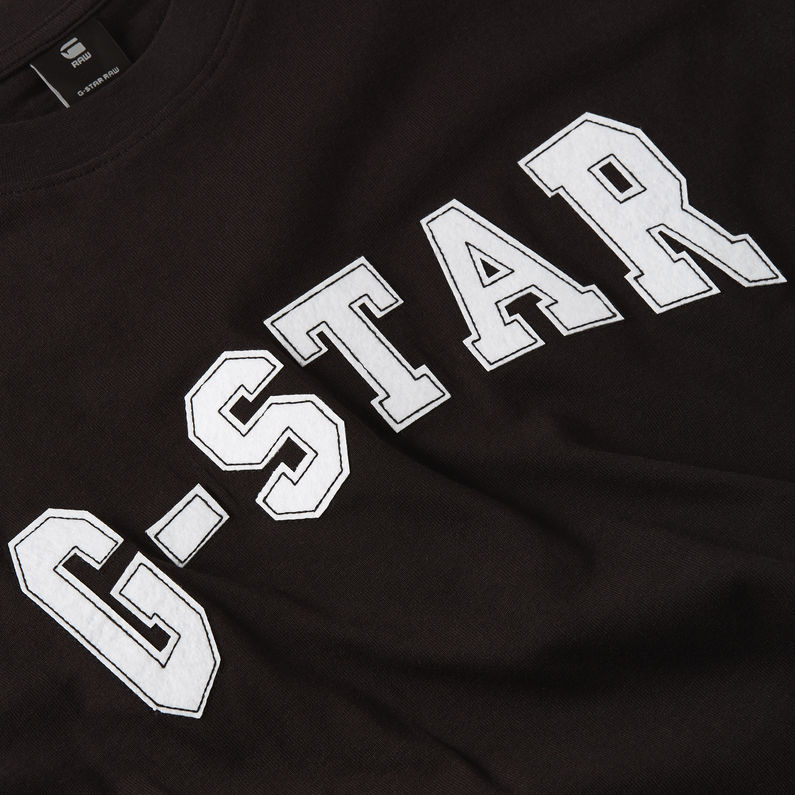G-STAR Outlet Felt Logo T-Shirt Black