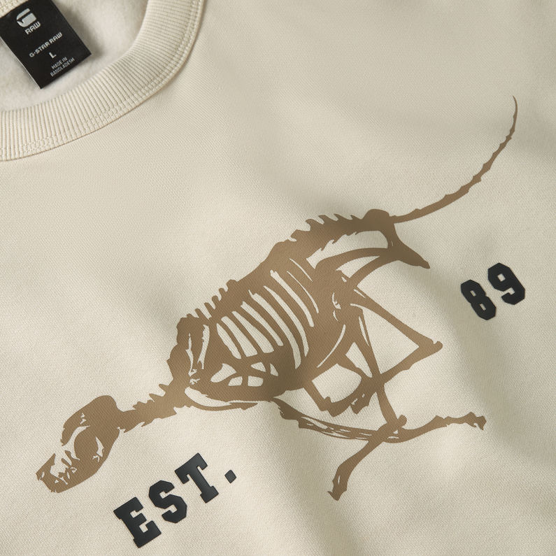 G-STAR Outlet Running Dog Sweater White