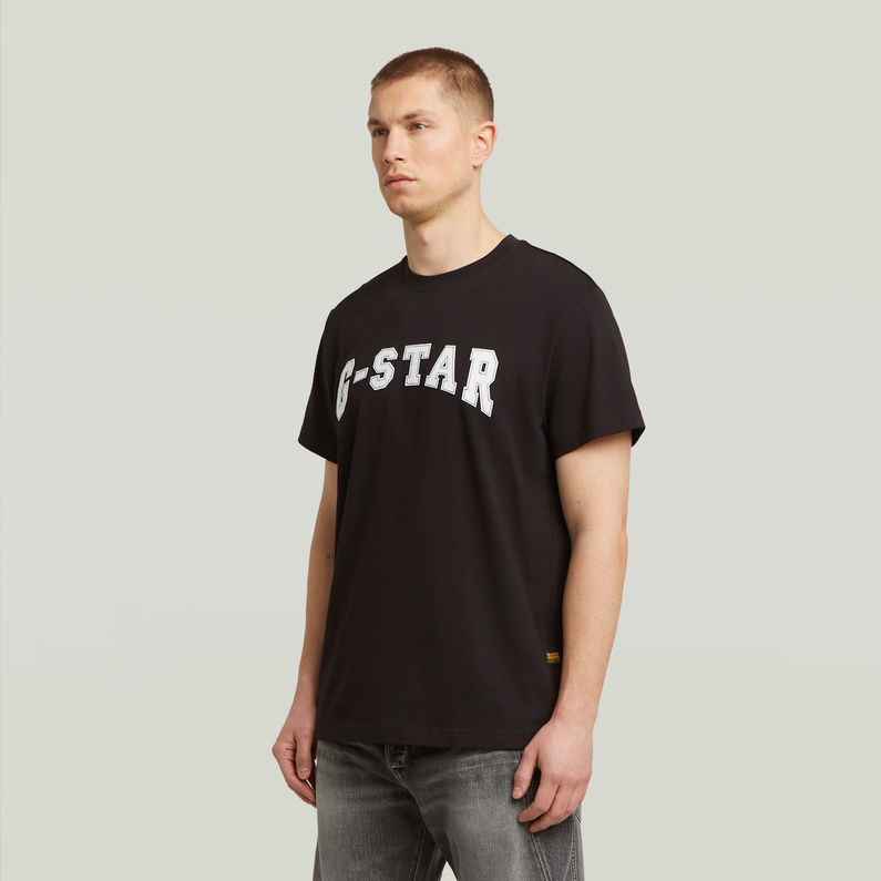 G-STAR Outlet Felt Logo T-Shirt Black