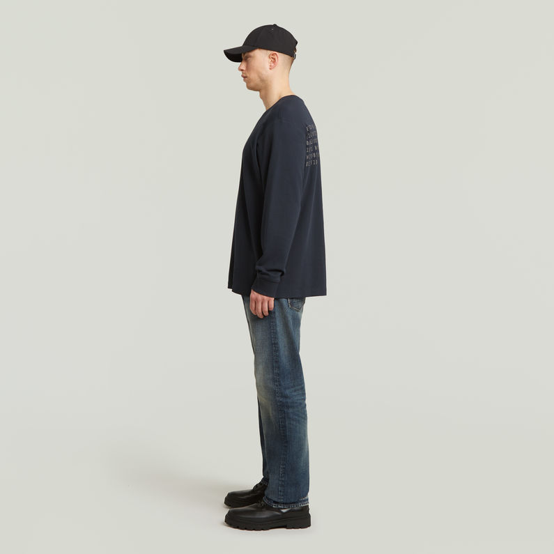 G-STAR Outlet Back Embro Text Loose T-Shirt Dark blue