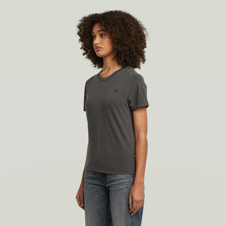 G-STAR Outlet Camiseta Overdyed Front Seam Gris