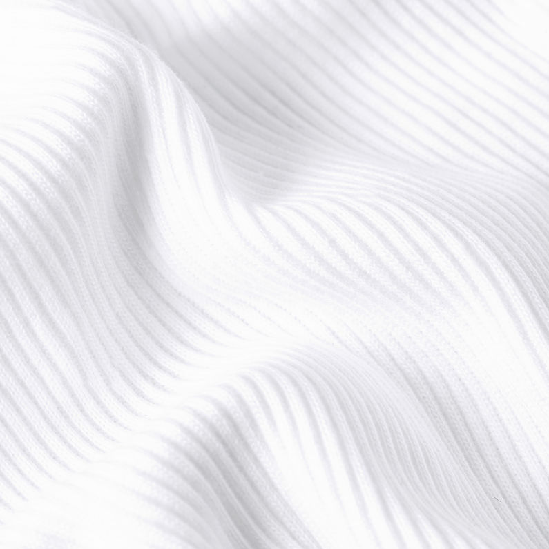 G-STAR Outlet Camiseta Deep V Henley Slim Blanco