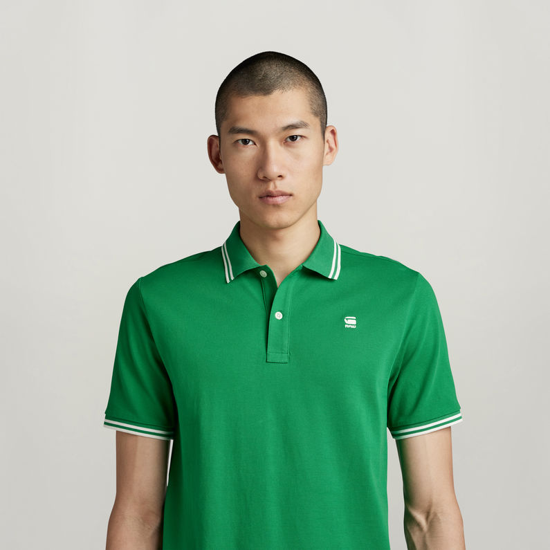 G-STAR Outlet Dunda Slim Stripe Polo Green