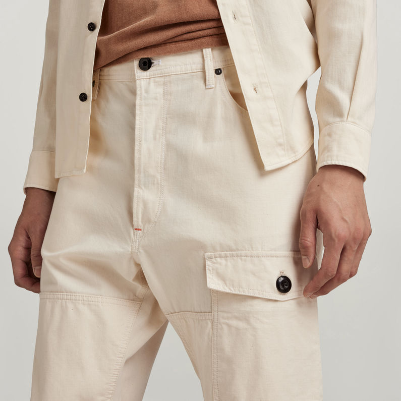 G-STAR Outlet Premium Bearing 3D Cargo Pants White