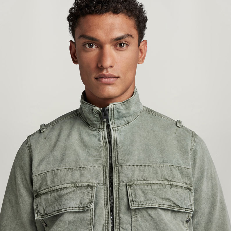 G-STAR Outlet Utility Flap Pocket Zip Jacket Green